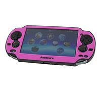 Protective cover for Sony PS Vita 1000 soft silicone bumper skin - pink & black | ZedLabz