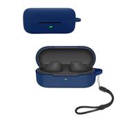 Protective cover for Sony WF-C510 Wireless Earbuds, Soft Silicone Case with lanyard - Skin-friendly & Durable, Blue