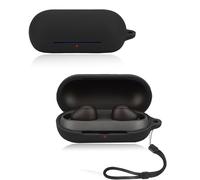 Protective cover for Sony WF-C700N Wireless Earbuds, Soft Silicone Case with lanyard - Skin-friendly & Durable, Black