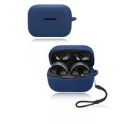 Protective cover for Soundcore Aero Clip Wireless Earbuds, Soft Silicone Case for AeroClip with lanyard - Skin-friendly & Durable,Blue
