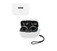 Protective cover for Soundcore Aero Clip Wireless Earbuds, Soft Silicone Case for AeroClip with lanyard - Skin-friendly & Durable,White
