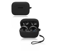 Protective cover for Soundcore Aero Clip Wireless Earbuds, Soft Silicone Case for AeroClip with lanyard - Skin-friendly & Durable,Black