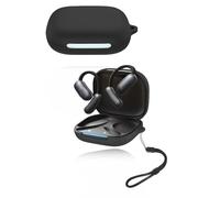 Protective cover for Soundcore AeroFIT 2 Wireless Earbuds, Soft Silicone Case for AeroFIT2 with lanyard - Skin-friendly & Durable,Black
