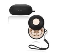 Protective cover for soundcore Sleep A20 Wireless Earbuds, yystao Soft Silicone Case compatible with soundcore Sleep A20,With Lanyard - Skin-friendly & Durable, Black