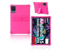 Protective cover for TABWEE T90/KINGRID T90 Tablet 11 inch 2025, yystao Kids Skin-Friendly Soft Silicone Tablet Case with Adjustable Stand (Rose)