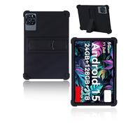Protective cover for TABWEE T90/KINGRID T90/TABWEE T90EX Tablet 11 inch 2025, yystao Kids Skin-Friendly Soft Silicone Tablet Case with Adjustable Stand (Black)