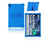 Protective cover for Whitedeer C108 10.1 Inch Tablet,Skin-Friendly Soft Silicone Tablet Case with Adjustable stand(Blue)