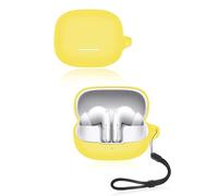 Protective cover for Xiaomi Buds 5 Pro earphones,Soft Silicone Case with lanyard - Skin-friendly & Durable,Yellow