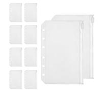 Protective covers for folder sheets, pack of 10 with anti-loss for storage, 6-hole folder pockets, for bills, tax documents, homework, project reports and