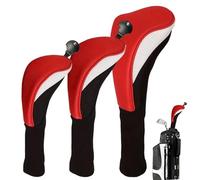 Protective covers for golf clubs - 3-piece long neck mesh cover, long-necked golf driver headcovers for men and women, sports enthusiasts, outdoor court driving range