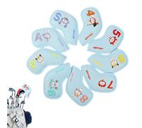 Protective Covers for Golf Clubs, 9 Pieces Rabbit Design Constellation Style Accessories for Golfers, Waterproof Club Cover Set - For Men Women Girlfriend Mother Father Grandpa Passio