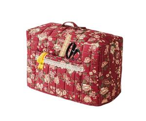 Protective Covers for Sewing Machines, Dust Bag | With Handle and Storage Bag Floral Printed Sewing Machine Bag For On The Go Home Laundry Room DIY Fabric Project, Red X, verwijzen naar de