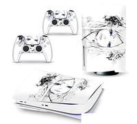 Protective Decal Skin For PS 5 Disk Edition Console And 2 Controllers Vinyl Cover Skins Wraps For PS5 Disc Version 24668 Bubble-Free Residue-Free