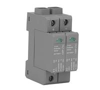 Protective Device 2P Photovoltaic Voltage Protection Arrester Protector 20-40KA 1000VDC, Reliable Working Safe Protection Durable PC Material Easy Install for DC Power System