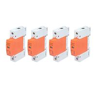Protective Device DIN Rail Mounting SPD House Arrester Protector AC 420V Visible Window for Home PC Material 4Pcs 1P RMU1-C20/40/60 (Imax：60kA)