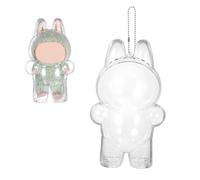Protective Display Case Compatible with Collectible Plush Toys, Clear Acrylic Toy Cover, Portable Storage Bag with Strap and Keychain, Dustproof Display Box compatible with Plush Dolls (standing)