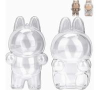 Protective Display Case for LABUBU Doll (Standing) - Clear Acrylic Box for Macaroons, Big Into Energy, Have a Seat V1/V2/V3 - Dustproof Storage Case (Doll Not Included) (V3 Standing)