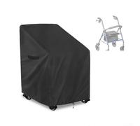 Protective dust cover for elderly walker with waterproof Oxford material, designed for all weather use, foldable for easy storage and includes a seating option for outdoor comfort (420D)