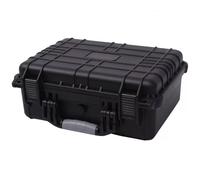vidaXL Protective Equipment Case 27x24.6x12.4 cm - Waterproof and Corrosion Resistant Black Case with Pressure Valve and Removable Polyurethane Foam Inserts