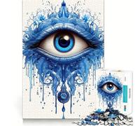 Protective Evil Eye 1000 Piece Jigsaws for Teenagers Puzzle Wise Think Toy Simple Fun Tight Cut Santa Wish Pick (38x52cm)