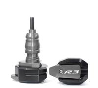 Protective fairing and chassis Motorcycle Anti-fall Rack Slider Fairing Crash Pad Protective Cover Kit For MT-03 MT-25 YZF-R3 YZF-R25(Titanium c)