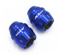 Protective fairing and chassis Motorcycle Front Fork Wheel Fall Protection Frame Slider Anti Crash Protector For NMAX155 XMAX300 NMAX 155 XMAX 300 250(Blu,B)