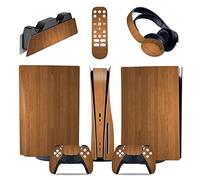 Protective For PS5 Console Disc Edition & Digital Edition Sticker Vinyl Decal Cover For Ps5 Controller & Charging Station & Headset & Media Remote 96483 Bubble-Free Residue-Free(Disc Version)