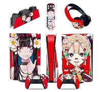 Protective For PS5 Console Disc Edition & Digital Sticker Vinyl Decal Cover For Ps5 Controller & Charging Station & Headset & Media Remote 32409 Bubble-Free Residue-Free(Disc Version)