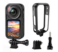 Protective Frame Cage for Insta360 X6, Camera Case Bezel Anti-Scratch High-Strength Plastic Housing Shell Cover Protector with Mount Adapter & Screw for Insta 360 X6 Action Camera
