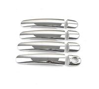 Protective Frame Car Exterior Door Handle Covers Trim for Skoda for 2001 2002 2003-2007 Protective Film Stickers Trim Decorative Strip(Silver 2)