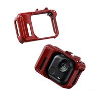Protective Frame for Insta360 GO For Ultra, Shockproof Expandable Cage with Cold Shoe Mount, Snap-On Quick Release Housing, Precise Fit Screen, Rugged Armor(Red)