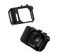 Protective Frame for Insta360 GO For Ultra, Shockproof Expandable Cage with Cold Shoe Mount, Snap-On Quick Release Housing, Precise Fit Screen, Rugged Armor(Black)