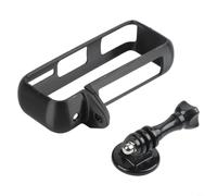 Protective Frame for Insta360 X4 AIR Soft Silicone Skin Anti-Scratch Cover Full for access Orange(Black-Horizontal)