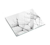 Protective Glass Noodle Board & Hob Cover 40x30 cm Dandelion Drops