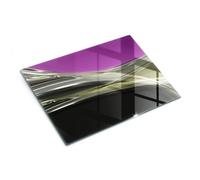 Protective Glass Noodle Board & Hob Cover 40x30 cm Silver Wave