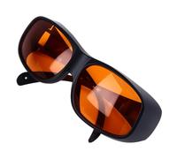 Protective Glasses OD5 Light Blocking Goggles 190-490nm Black Frame for Beauty Salon Home TR90 Material