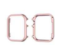 Protective Glitter Case Pink Compatible with Apple Watch 7 45mm, Bling Sparkle Jewelry Cover for Girls Anti-Scratch Metal Aluminum Alloy Watch Frame Case Compatible with Apple iWatch 45mm Series 7/8/9