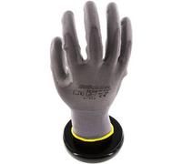 Protective Gloves Fine Knit PU Coating Grey Size 11 [10 Pieces]