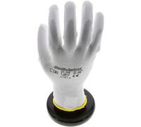 Protective Gloves Fine Knit PU Coating White Size 10 [10 Pieces]