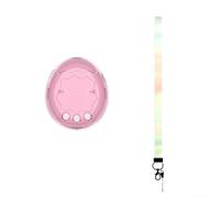 Protective Hard Case For Tamagotchi Paradise With Lanyard Pc Shell Full Coverage Against Scratches Drops Dust Transparent Blue Pink Purple Light Blue Stylish Design(Pink)