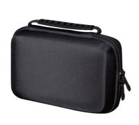Protective Hard Shell Case for Nintendo for 3ds XL Console - EVA Travel Pouch with 8 Game Cartridge Slots and Accessory Mesh Bag - Blue Shockproof Storage(Black)