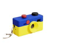 Protective Housing Case for Kodak for CHARMERA Keychain Digital Camera - Drop-Proof Full-Coverage Protection Cover for Blind Box 1987 Mini Cameras (Blue-Yellow)