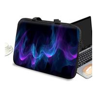 Protective Laptop Case Sleeve 13 inch with Handle and Zipper, Tablet Carrying Case Laptop Cover Briefcase Portable Tote Bag for Men Women, Abstract Purple Blue Wave