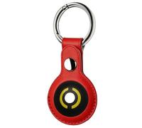 Protective Leather Case for Brook Pocket Auto Catch Light with Portable Anti-Lost Keychain(Red)