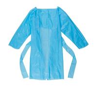 Protective Lightweight AAMI Level 1 Isolation Gown | Non-Woven and Breathable PE Composited Material, Blue, One