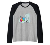 Protective Mama Pansexual Kid and LGBTQ Mame Elephant Raglan Baseball Tee