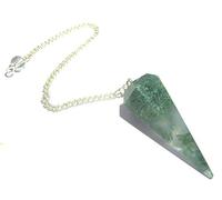 Protective Moss Agate Dowser Pendulum Crystal Healing Reiki FENG Shui Gift Peace Meditation Gemstone Wellness