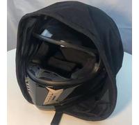 Protective Motorcycle Helmet Storage Bag with Inner Fleece Lining and Drawstring Closure for Secure and Scratch Resistant Helmet Storage (Black)