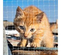 Protective Net Balcony Nets for Cats, Cat Net for Balconies and | Transparent Protective Net with Mounting Set, Attachment of Cat Protection Net for Balcony, No Drilling Required, 3 x 8 m