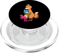 Protective Pansexual Mama Fox LGBTQ Pride Hug PopSockets PopGrip for MagSafe